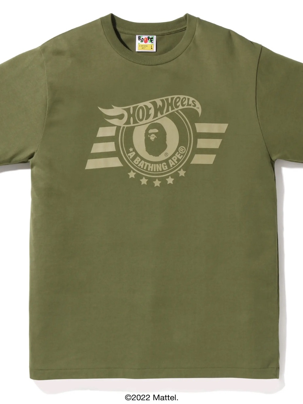 Bape x Hot Wheels Green Hot Wheels big logo collage Short Sleeve Tee - Picture 11 of 13